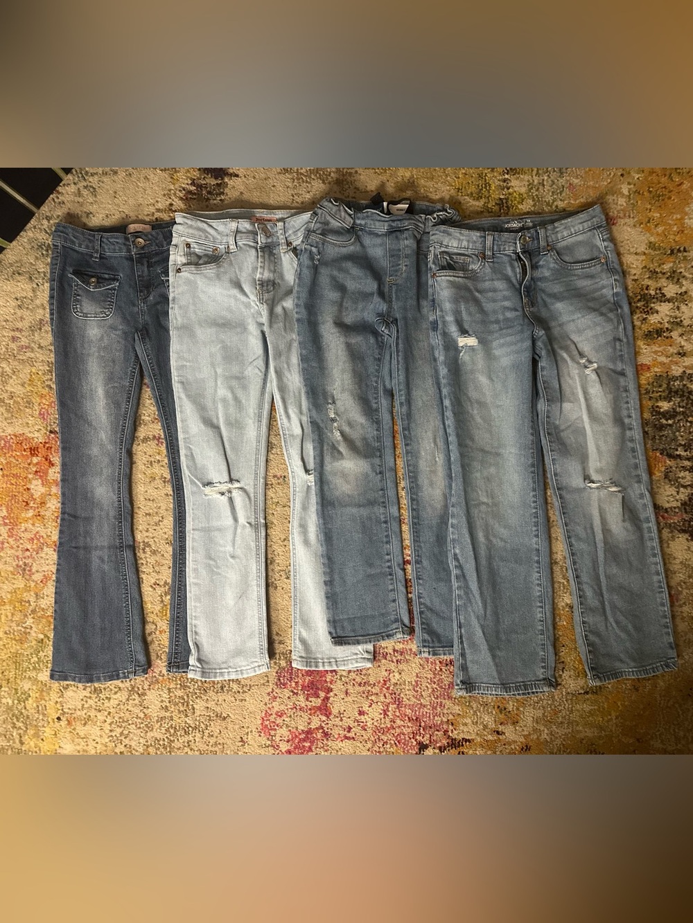 4 x Mixed Light-Medium Wash Denim Jeans Jordache Squeeze Juicy Couture Old Navy
